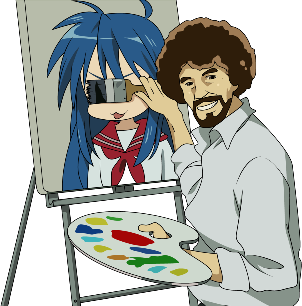 Sayonara Zetsubou Sensei Bob Ross , Png Download - Sayonara Zetsubou Sensei Bob Ross Clipart (1039x1051), Png Download