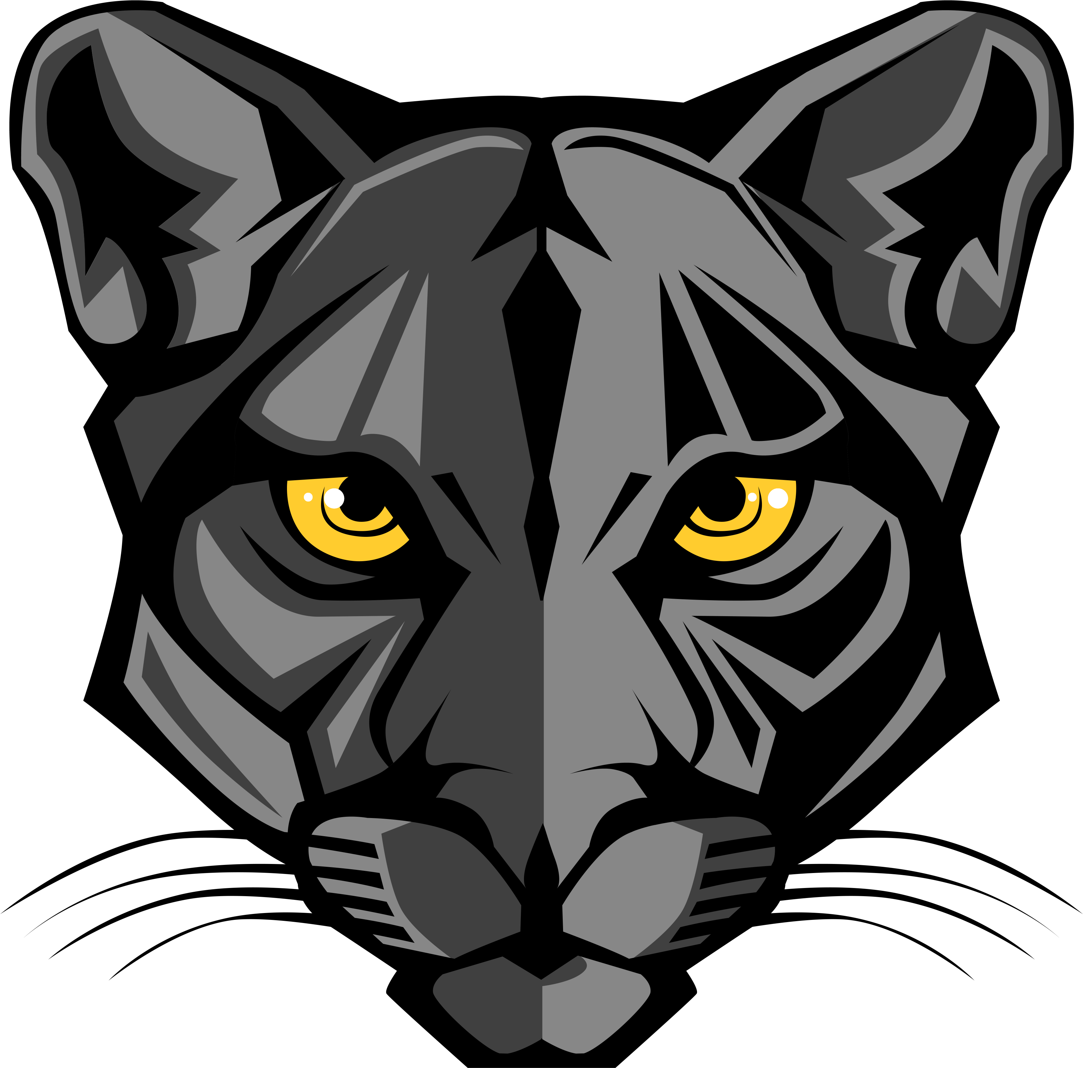 Panther Paw Logo Png - Panthers Face Clip Art Transparent Png (3500x3450), Png Download
