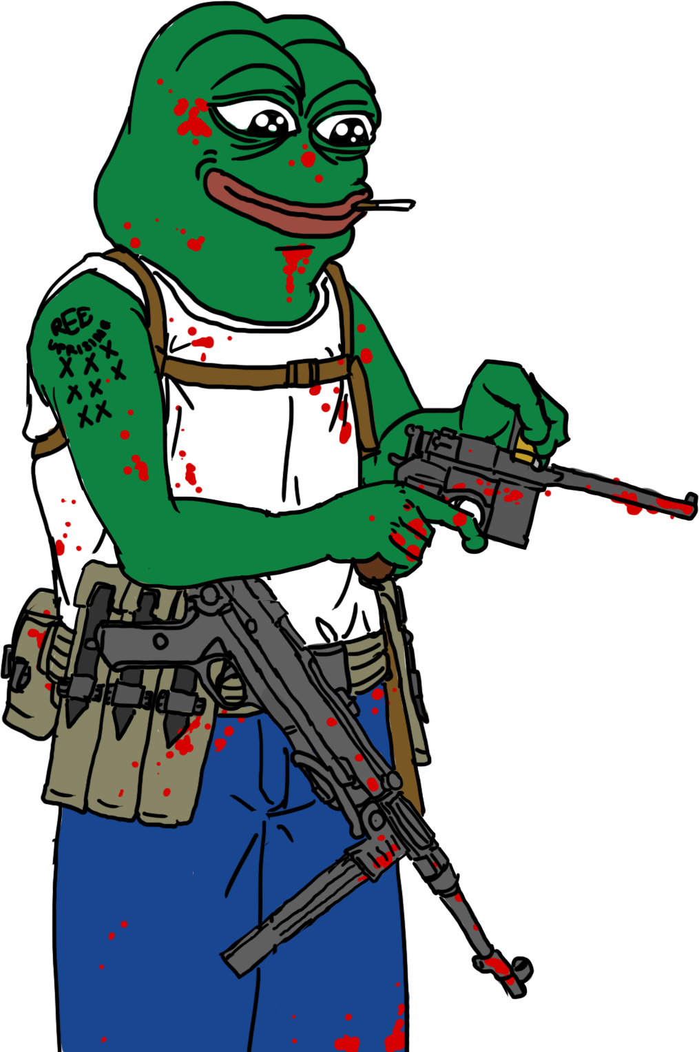 What The **** Did You Just Say You Little Bitch - White Power Pepe Clipart (1015x1527), Png Download