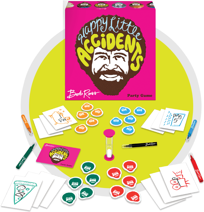 Bob Ross Happy Little Accidents Game Clipart (720x720), Png Download