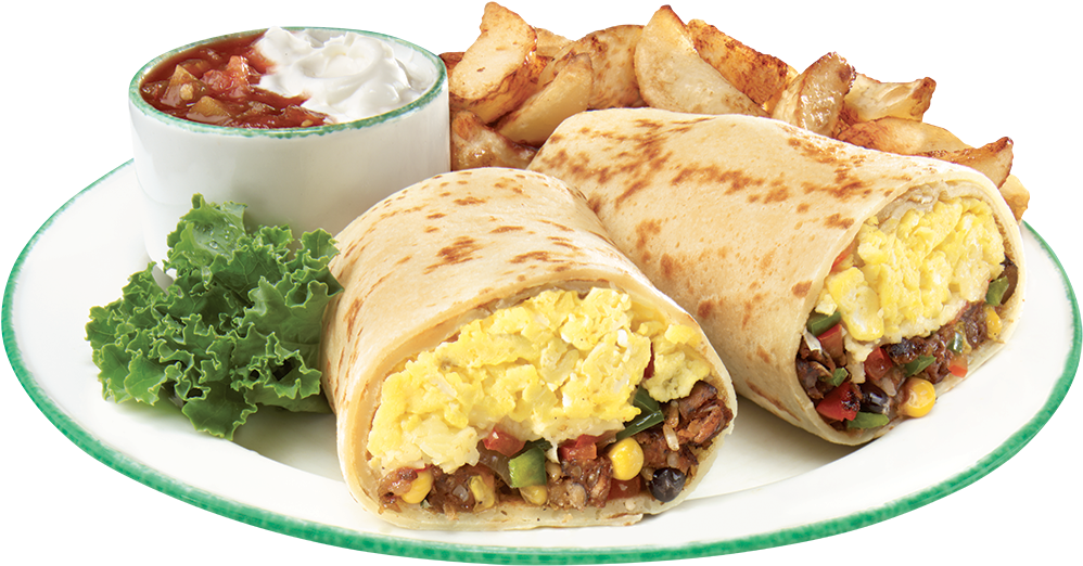 Healthy Breakfast Burrito Transparent Background - Mission Burrito Clipart (1000x530), Png Download
