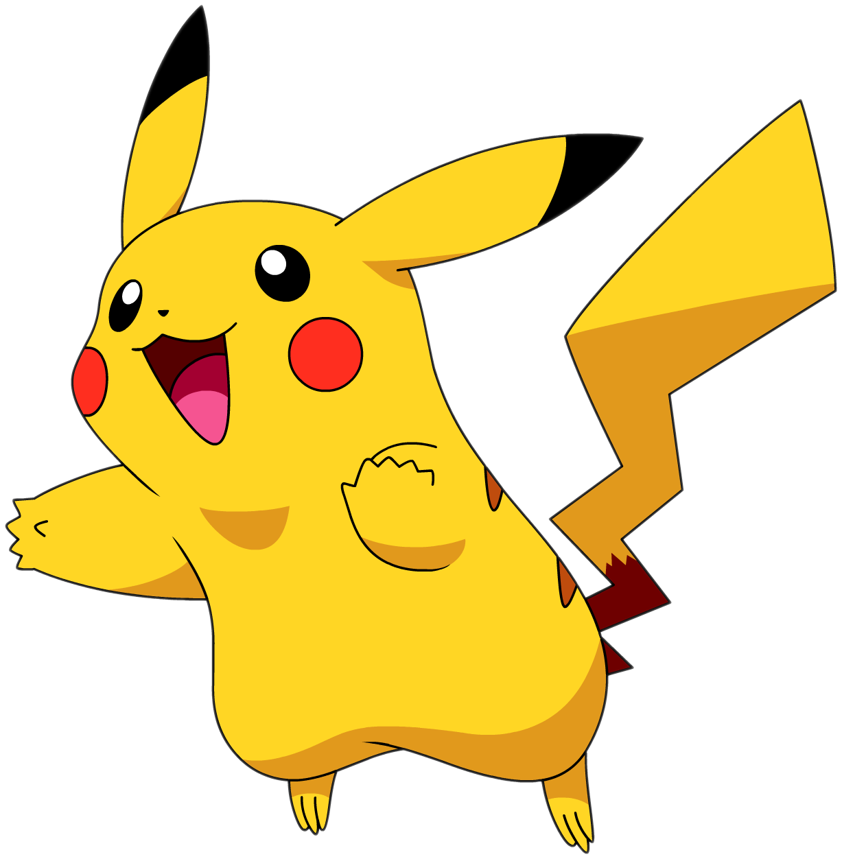 Cartoon Free Png Image - Pika Pika Pikachu Clipart (1254x1254), Png Download