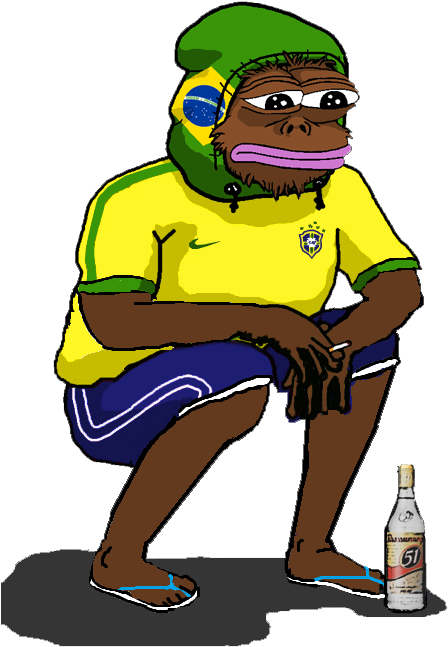 Feels Bad Man - Pepe The Frog Brazil Clipart (536x677), Png Download