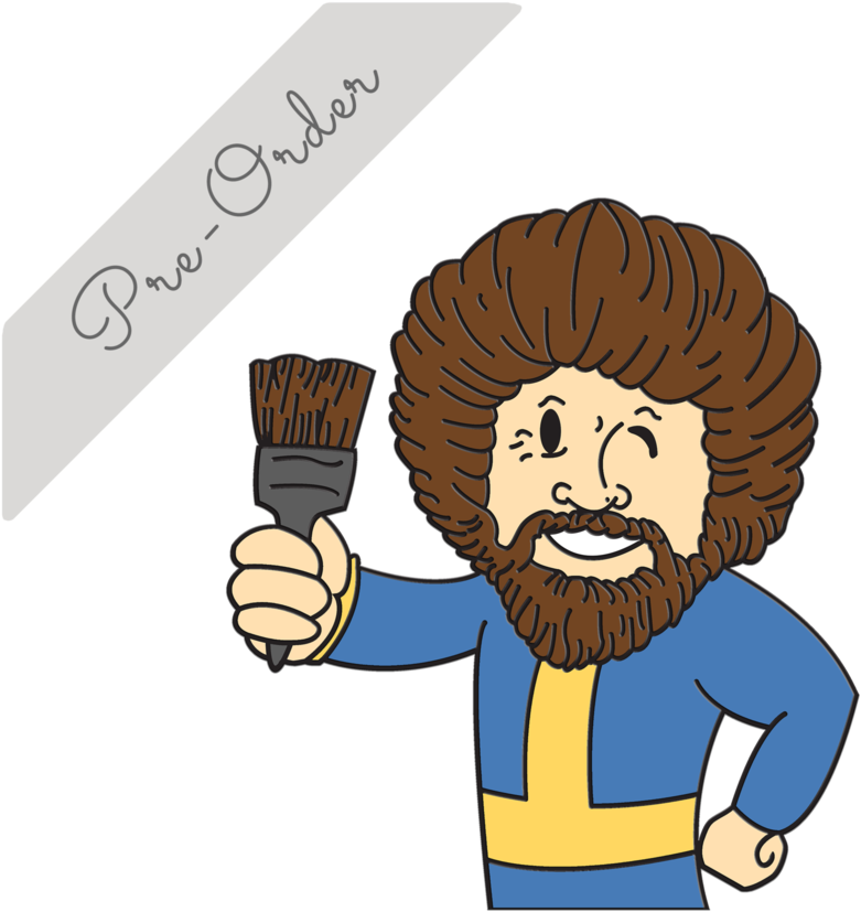 Bob Ross X Vault - Vault Boy Bob Ross Clipart (1024x1024), Png Download