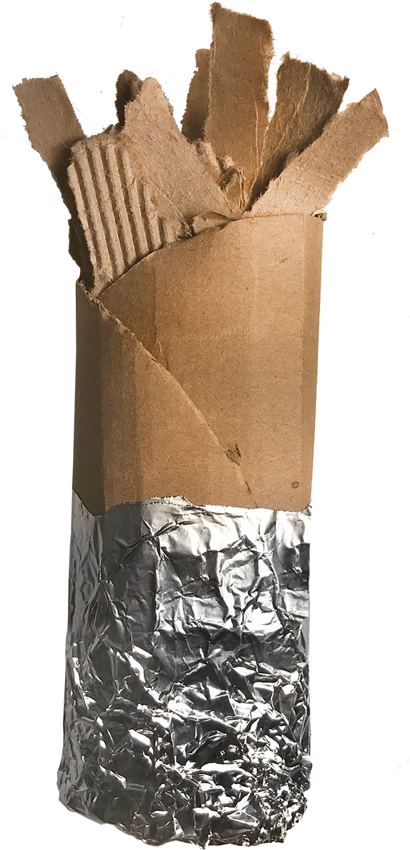 Cardboard Burrito Image - Leather Clipart (600x1237), Png Download
