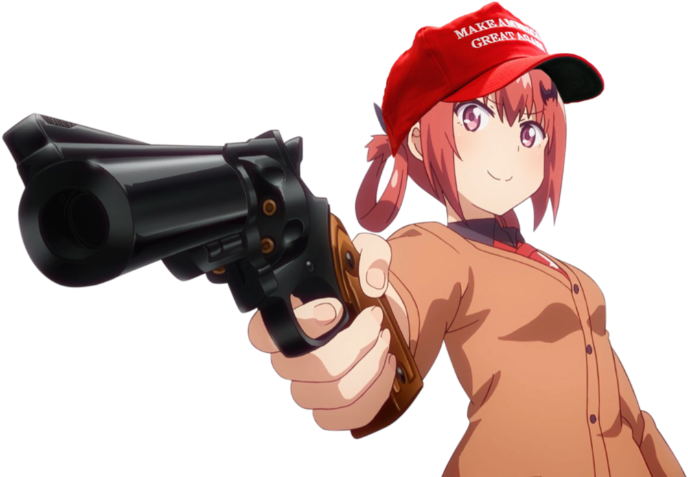 Maga Hat Png - Satania Gabriel Dropout Gun Clipart (1012x790), Png Download