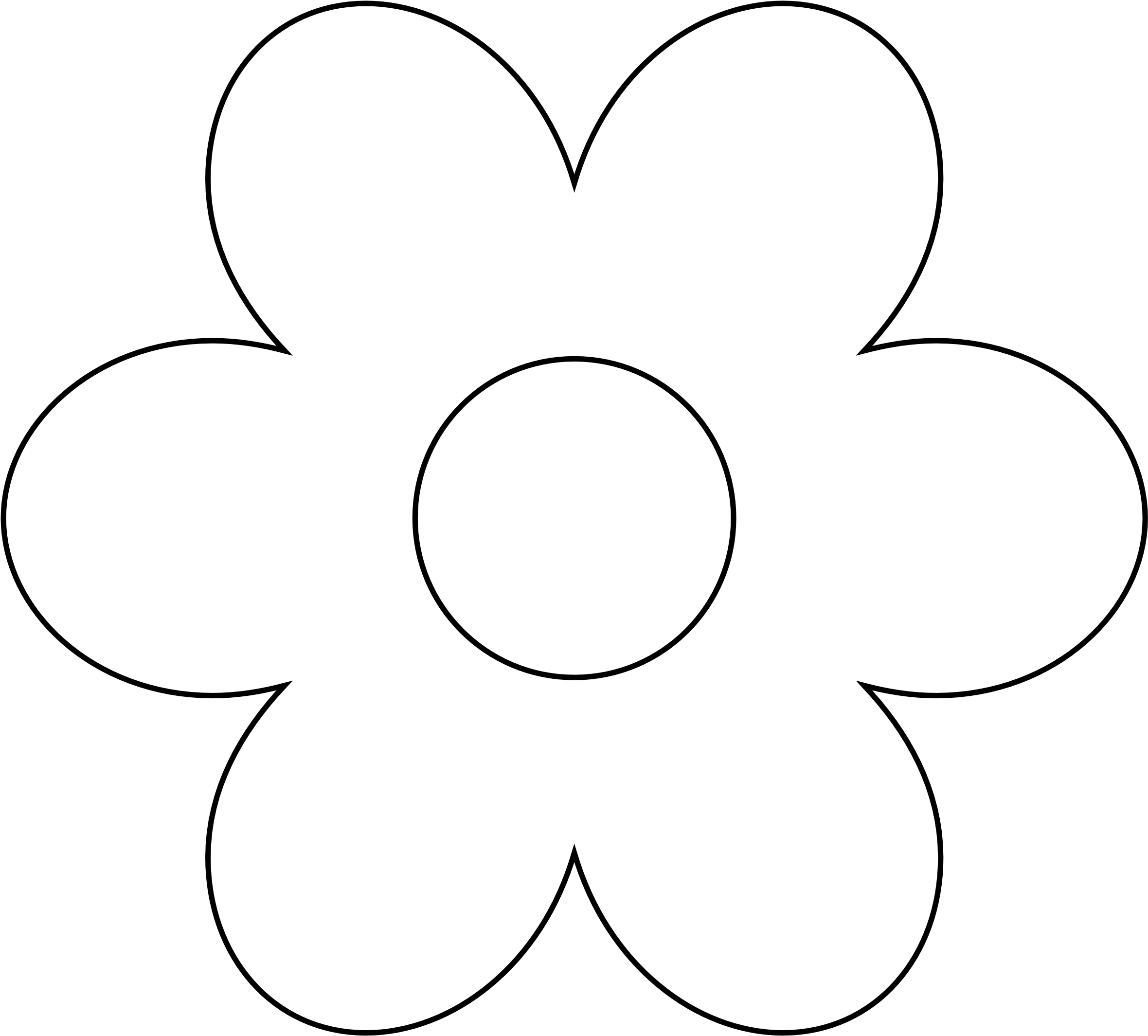 Clipart Spring Flowers Black And - Flower White Vector Png Transparent Png (2555x2533), Png Download