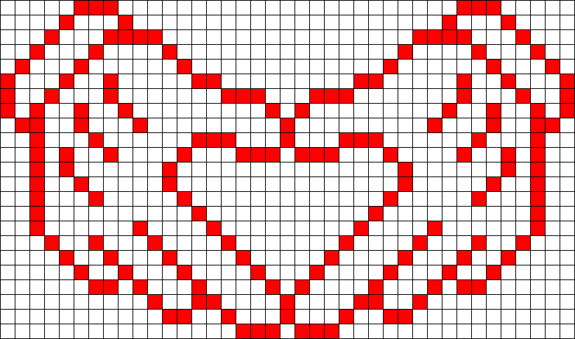 Pixel Heart Heart Hands Perler Bead Pattern - Heart Pixel Art Clipart (820x484), Png Download