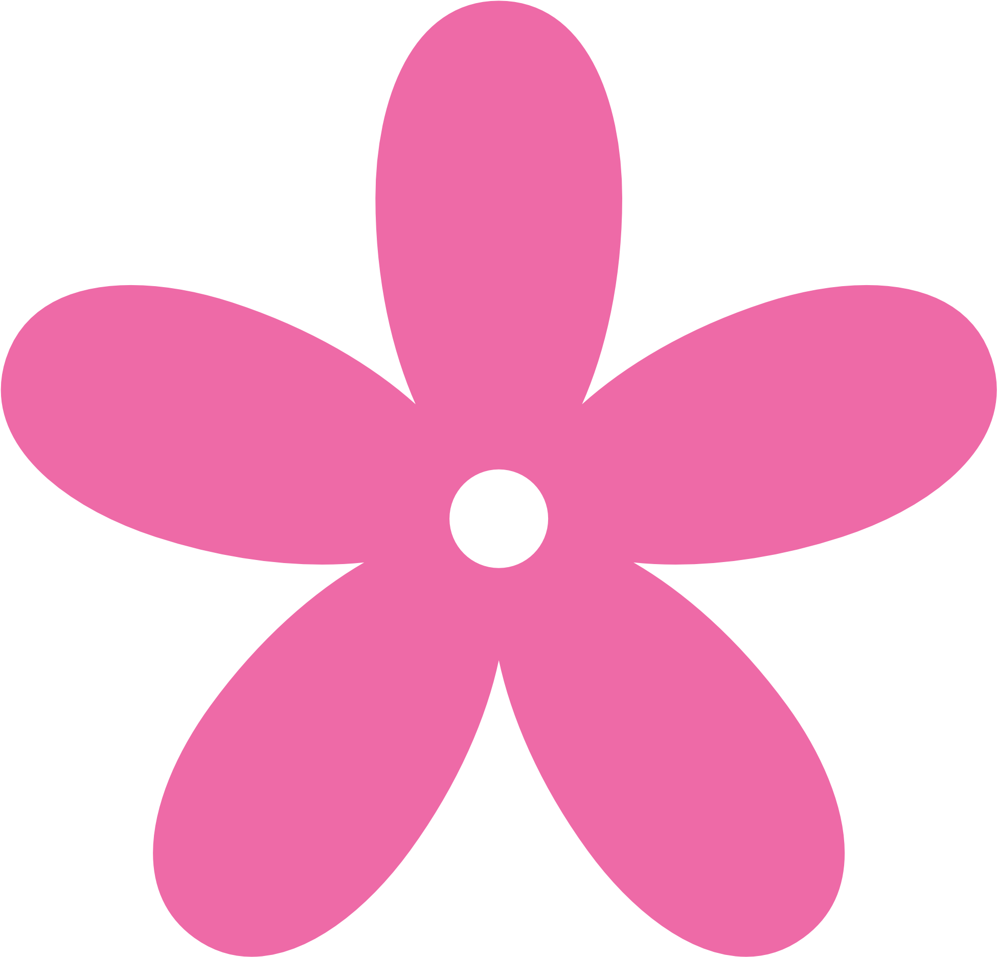 Basic Flower Clipart At Getdrawings - Pink Flower Clip Art - Png Download (1969x1952), Png Download