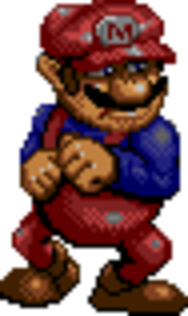 Mario Sprite In Sega Saturn Game Astal - Hotel Mario Cutscene Sprites Clipart (600x1009), Png Download