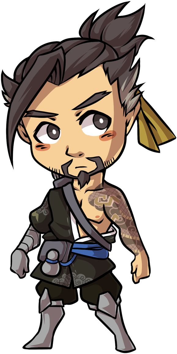 Akioh On Twitter One More To Do - Hanzo Chibi Clipart (800x1200), Png Download