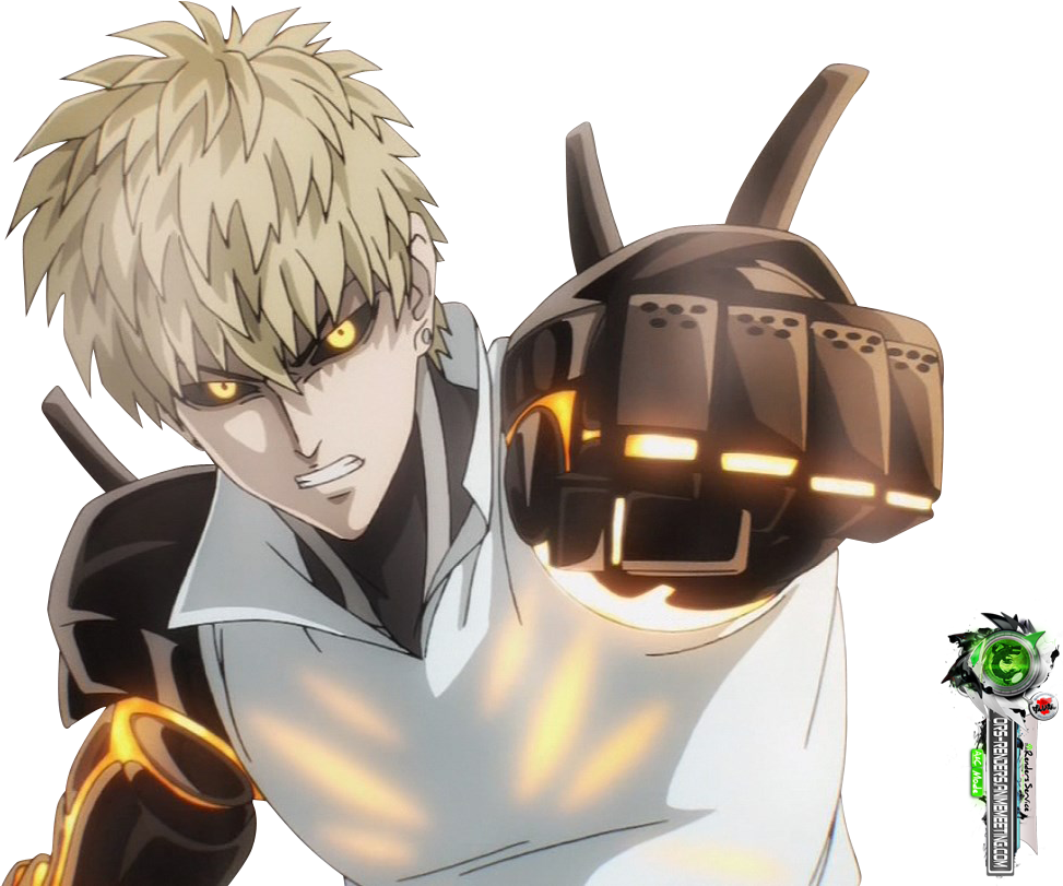 Genos From One Punch Man Clipart (973x811), Png Download