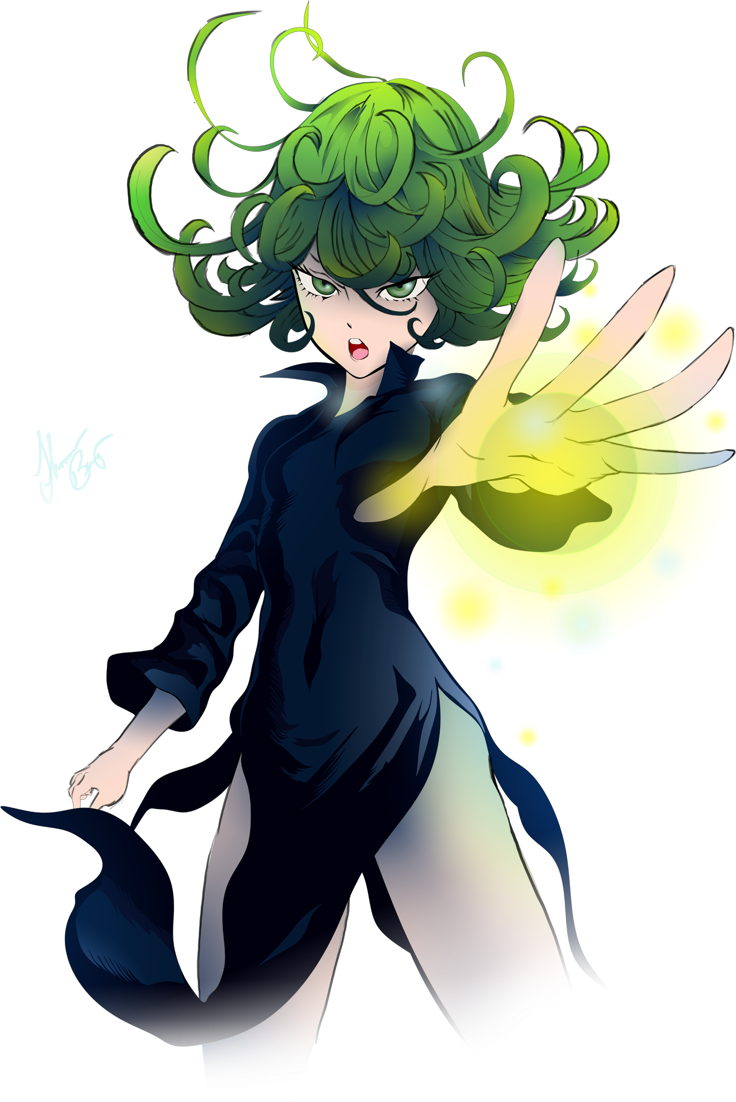 Naruto Vs Tornado - One Punch Man Tatsumaki Deviantart Clipart (1500x2173), Png Download