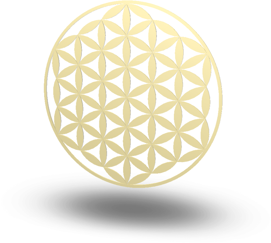 Flower Of Life - Round Geometric Tattoos Clipart (1000x1000), Png Download