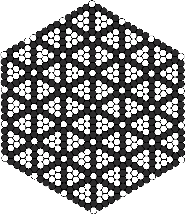 Flower Of Life Perler Bead Pattern / Bead Sprite - Overlapping Circles Grid Clipart (667x765), Png Download