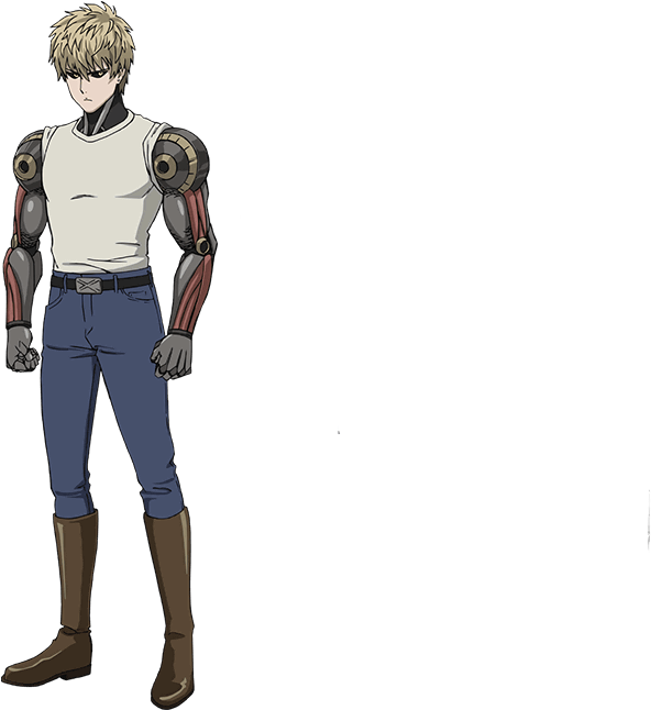 Genos Design - Anime One Punch Man Characters Clipart (592x646), Png Download