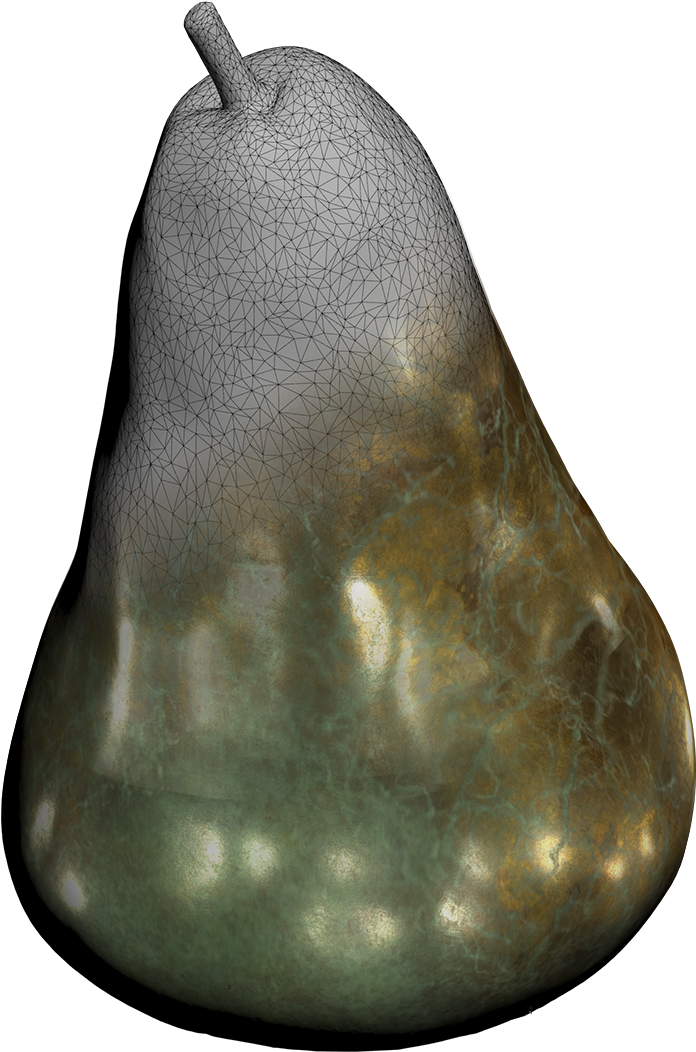 Bronze Pear Colour 3d Scan - Gourd Clipart (1080x1080), Png Download