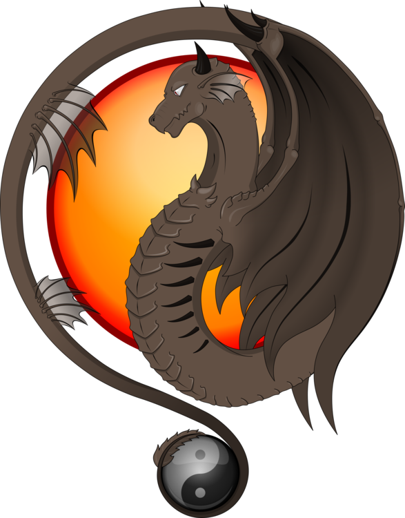 Chinese Dragon Dungeons & Dragons Miniatures Game Computer - Curled Dragon Clipart (587x750), Png Download