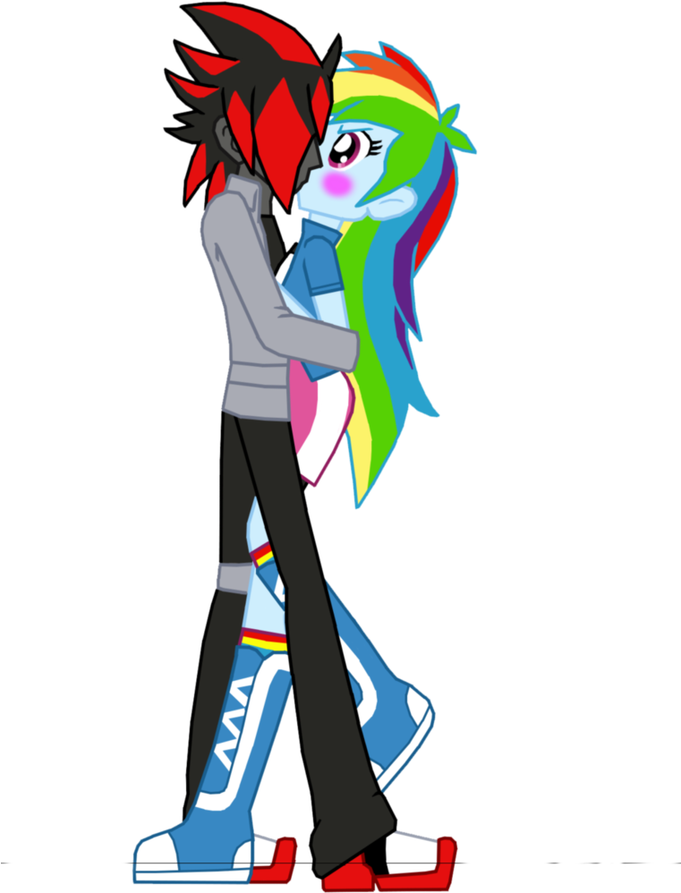 Ferrokiva, Crossover, Crossover Shipping, Equestria - Shadow The Hedgehog And Rainbow Dash Clipart (760x1052), Png Download