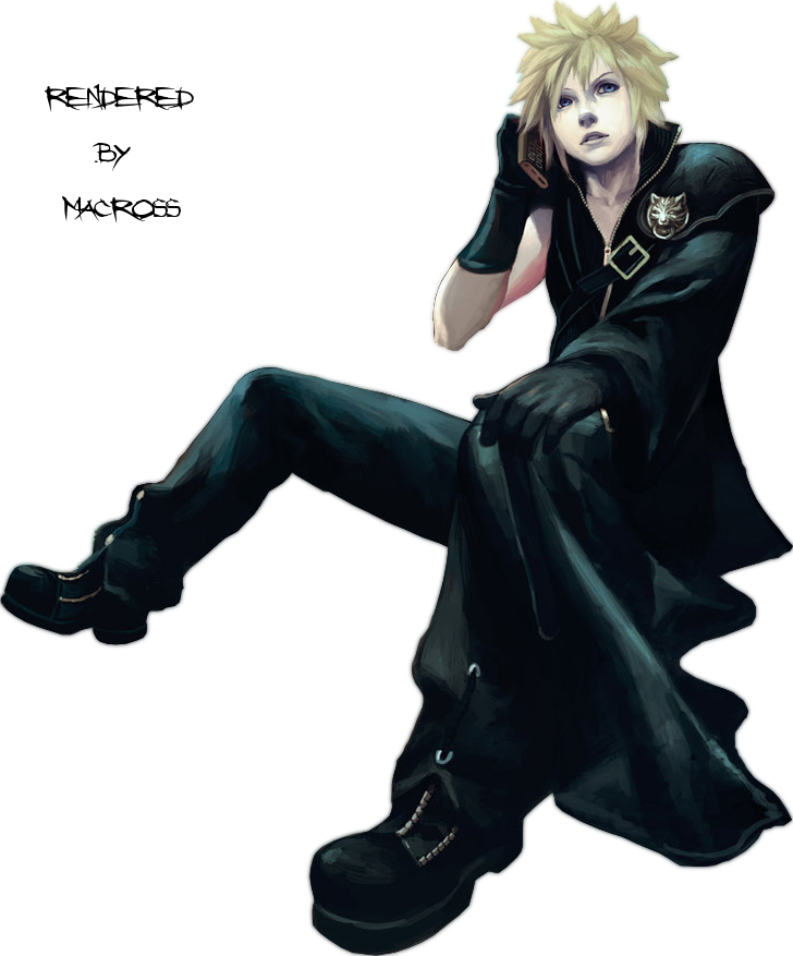 Cloud Strife Transparent Background Png - Cloud Strife Anime Render Clipart (728x877), Png Download