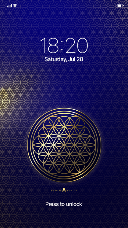 Flower Of Life Royal Lock Screen Wallpaper For Android - Mobile Phone Clipart (1001x1001), Png Download