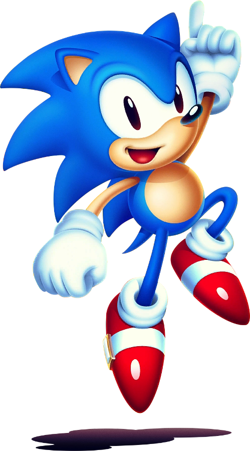 Sonic Mania Sonic New Blue With Shadow - Sonic Mania Sonic The Hedgehog Clipart (499x899), Png Download