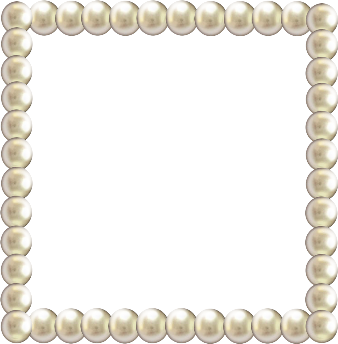 Pearl Frame Png - Pearl Border Png Transparent Clipart - Large Size Png  Image - PikPng