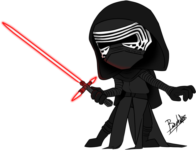28 Collection Of Kylo Ren Drawing Cute Clipart (668x511), Png Download