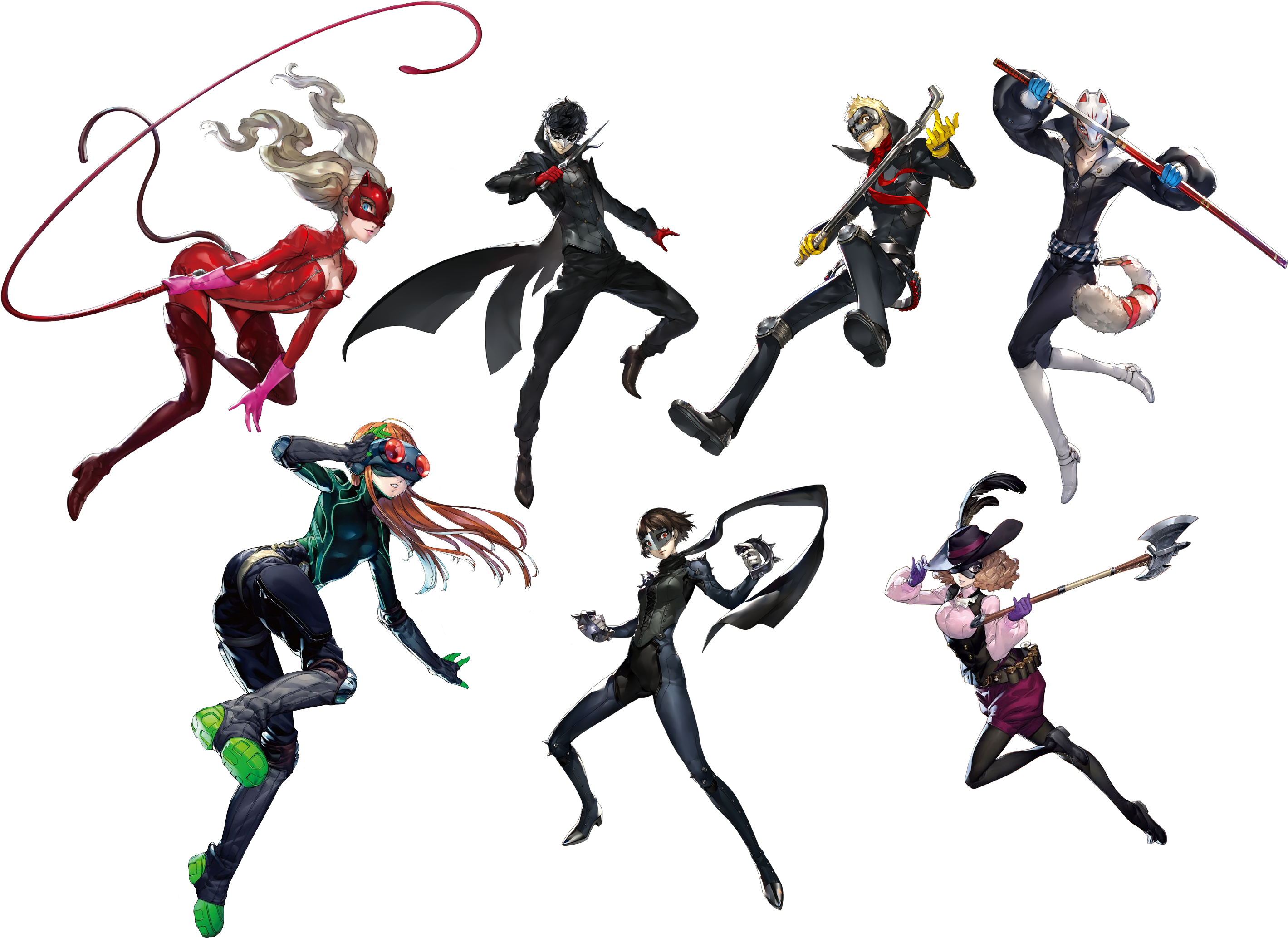 New Official Renders For Persona 5 Cast In Their Battle - Figma Persona 5 Ryuji Clipart (2950x2110), Png Download