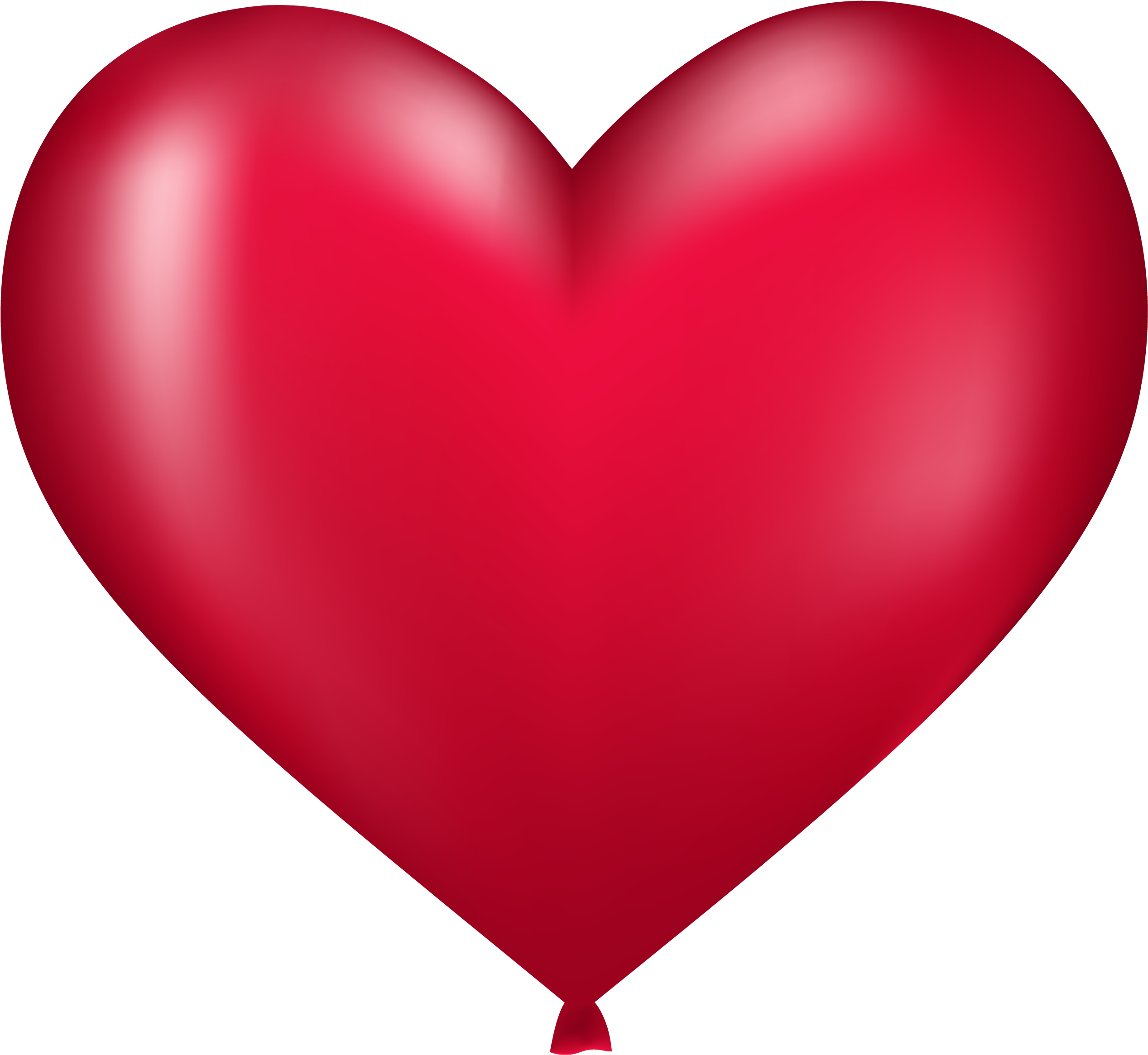 Download Heart Shaped Balloon Png Image - Red Heart Balloon Png Clipart (2750x2622), Png Download