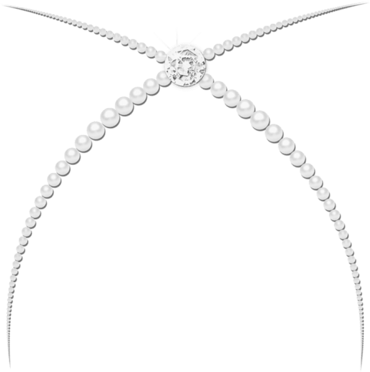 Free Png Download Pearl Decor With Diamond Clipart - Chain Transparent Png (850x826), Png Download