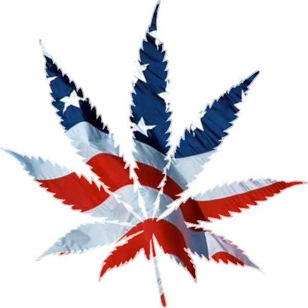 Home - Marijuana Leaf American Flag Png Clipart (600x600), Png Download