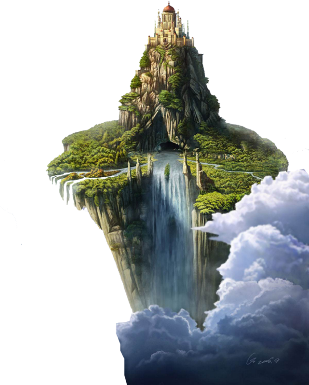 创意悬浮小岛风景图片素材-编号27618922-图行天下