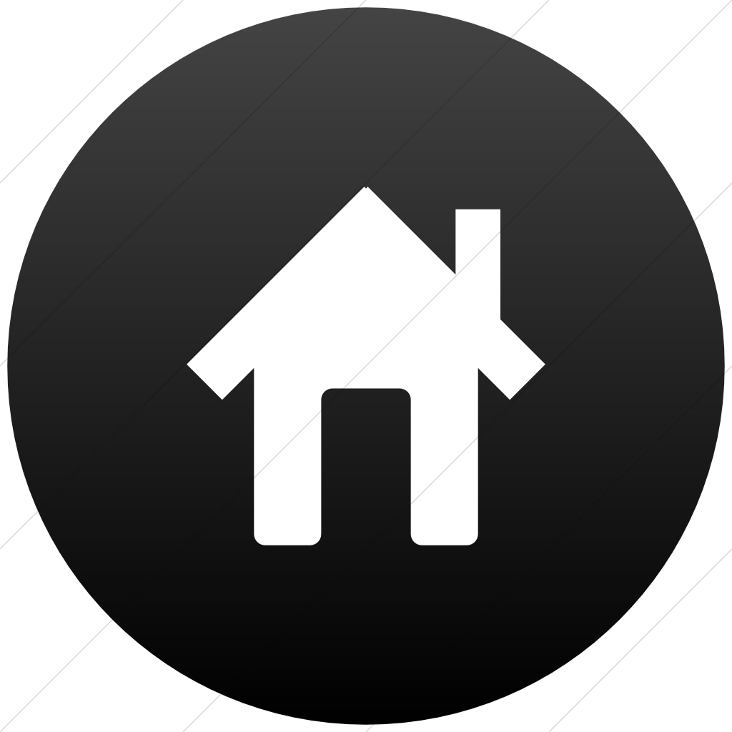 12 House Icon Flat Images - Twitter Icon Black Circle Clipart (1024x1024), Png Download
