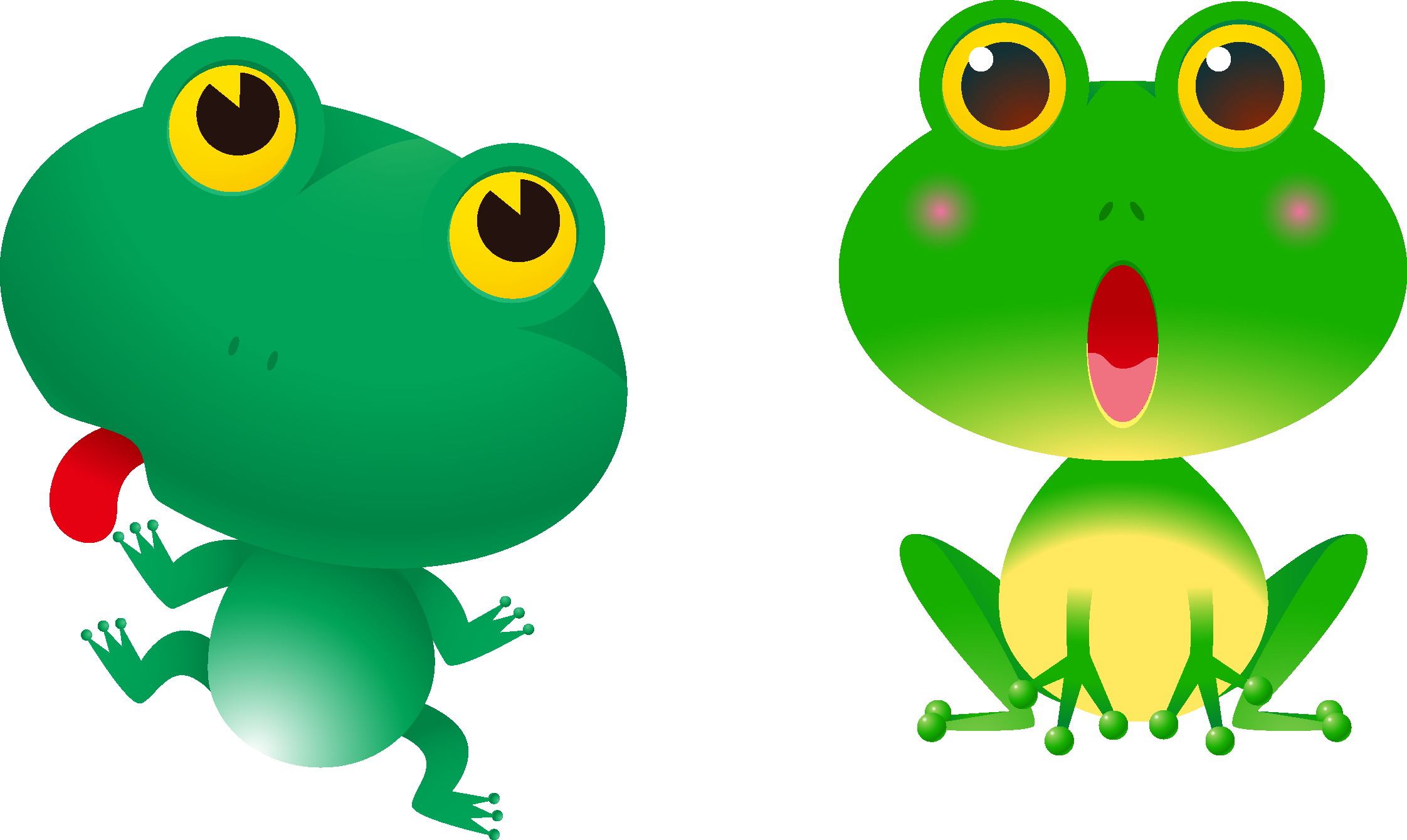 Tree Frogs Clipart Royalty - Red Eyed Tree Frogs Cartoons - Png Download (2244x1340), Png Download