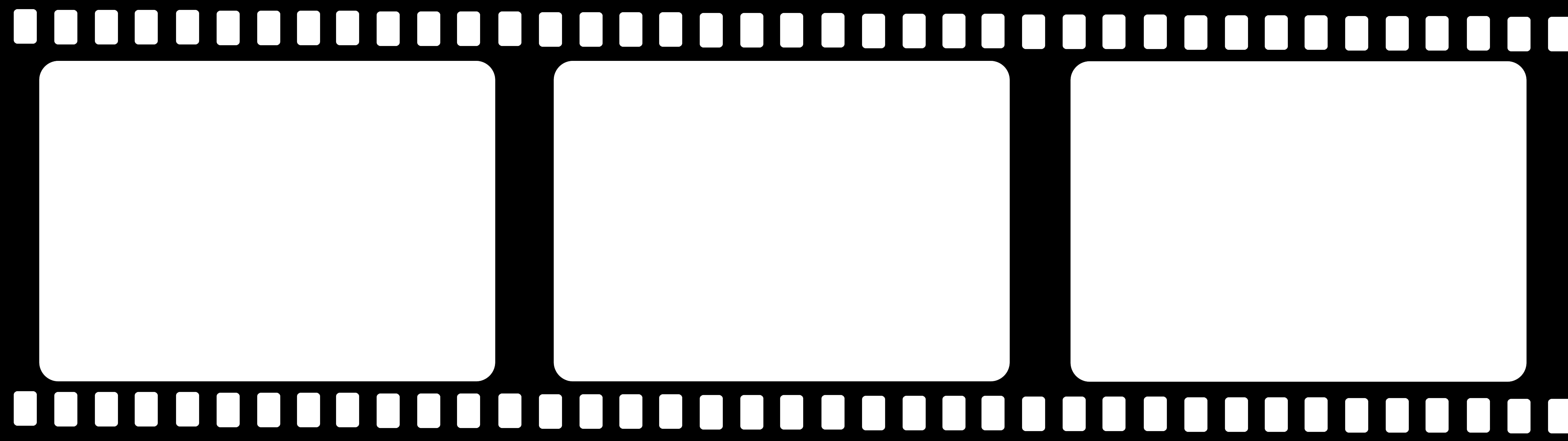 Film Reel Border Clipart (4096x1152), Png Download
