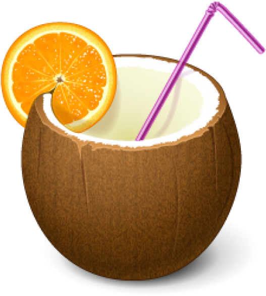 Coconut Png Free Download - Cocktail Icon Clipart (600x600), Png Download
