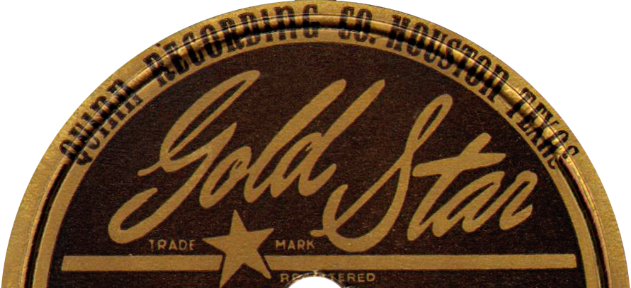 Gold Star - Gold Star Recording Texas Label Clipart (891x407), Png Download