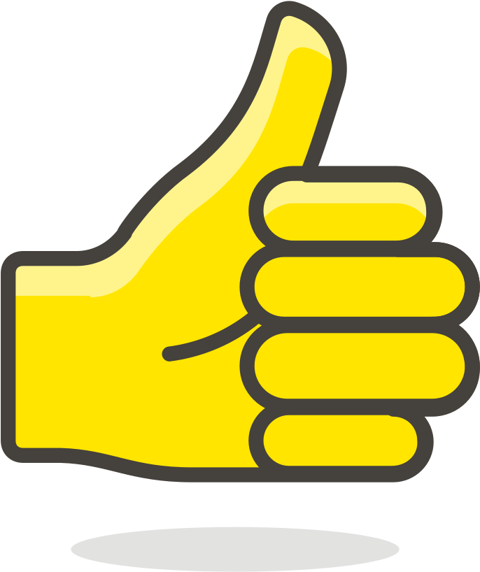 375 Thumbs Up - อิ โม จิ นิ้ว โป้ง Clipart (1024x1024), Png Download