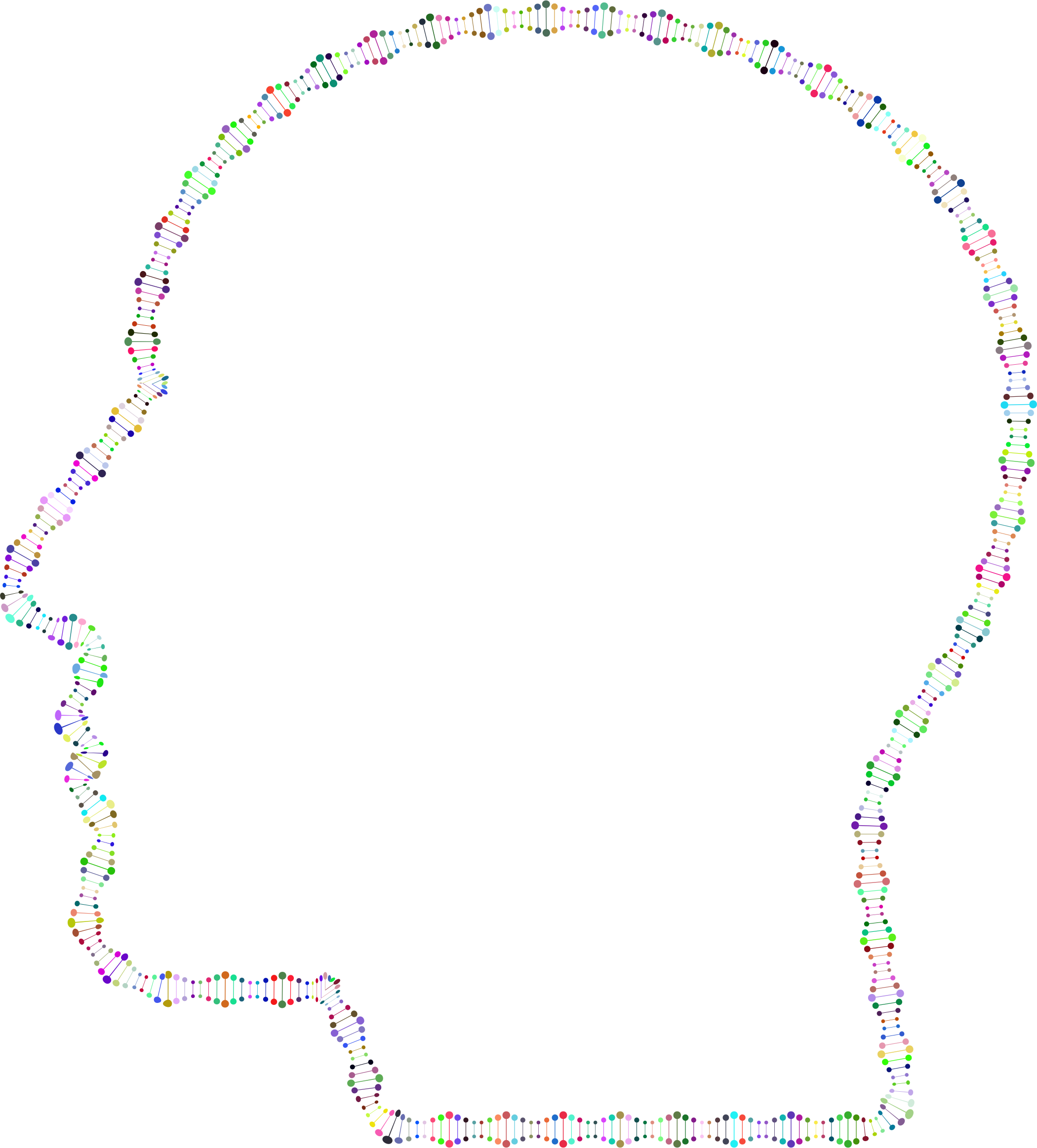 This Free Icons Png Design Of Prismatic Abstract Dna - Circle Clipart (2100x2326), Png Download