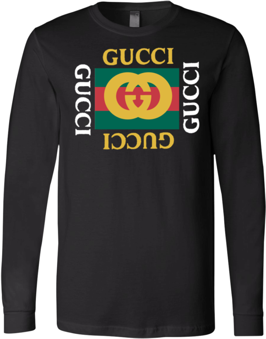 Tt0084 Gucci Logo Long Sleeve T-shirt - Gucci Shirts For Kids Clipart (1155x1155), Png Download