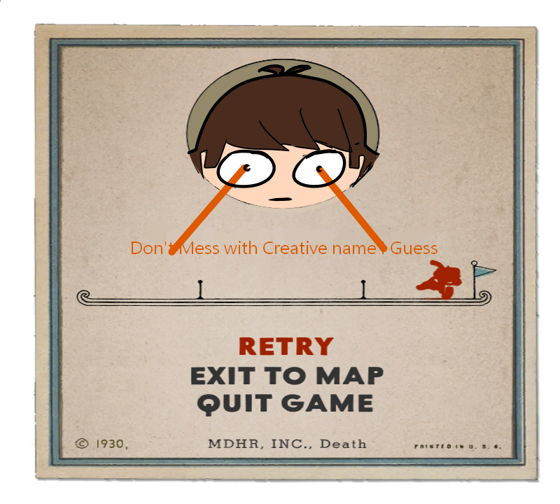 Jan 13th, - Cuphead Game Over Screens Clipart (800x720), Png Download