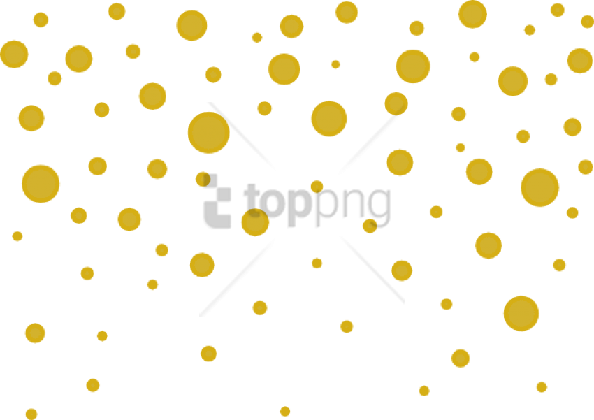 Free Png Gold Confetti Png Png Image With Transparent - Gold Polka Dots Png Clipart (850x601), Png Download