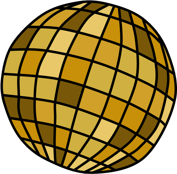 Disco Ball, Gold, Png - Portable Network Graphics Clipart (816x1056), Png Download