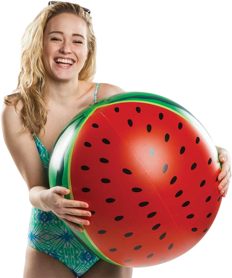 Giant Watermelon Beach Ball Clipart (1024x1024), Png Download
