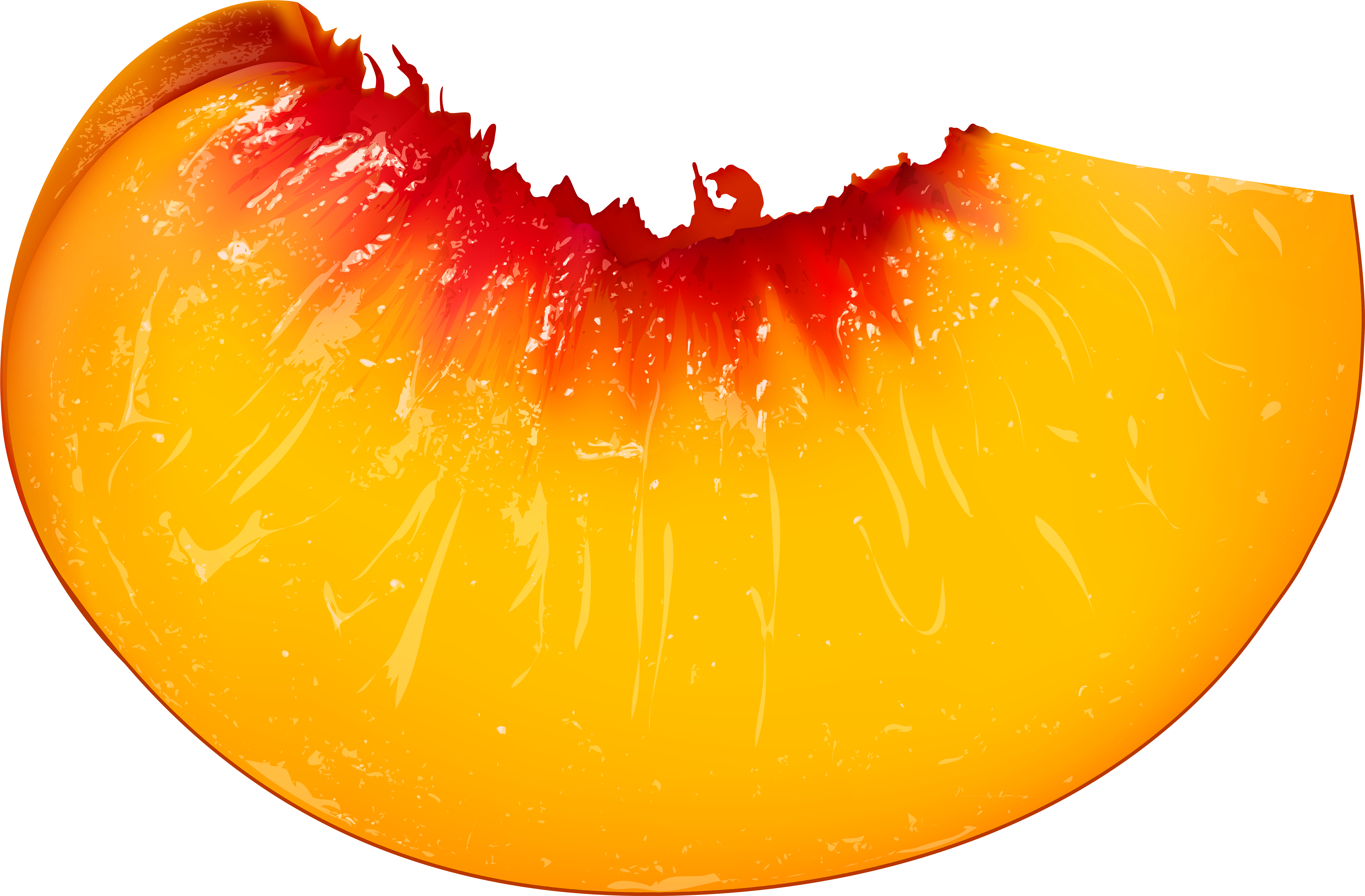 Peach Slice Transparent Image - Peach Slice Transparent Clipart (8000x5281), Png Download