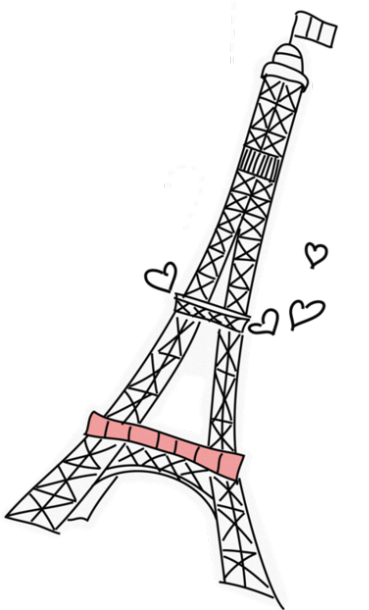 Drawn Eiffel Tower Transparent - Torre Eiffel Png Clipart (490x658), Png Download