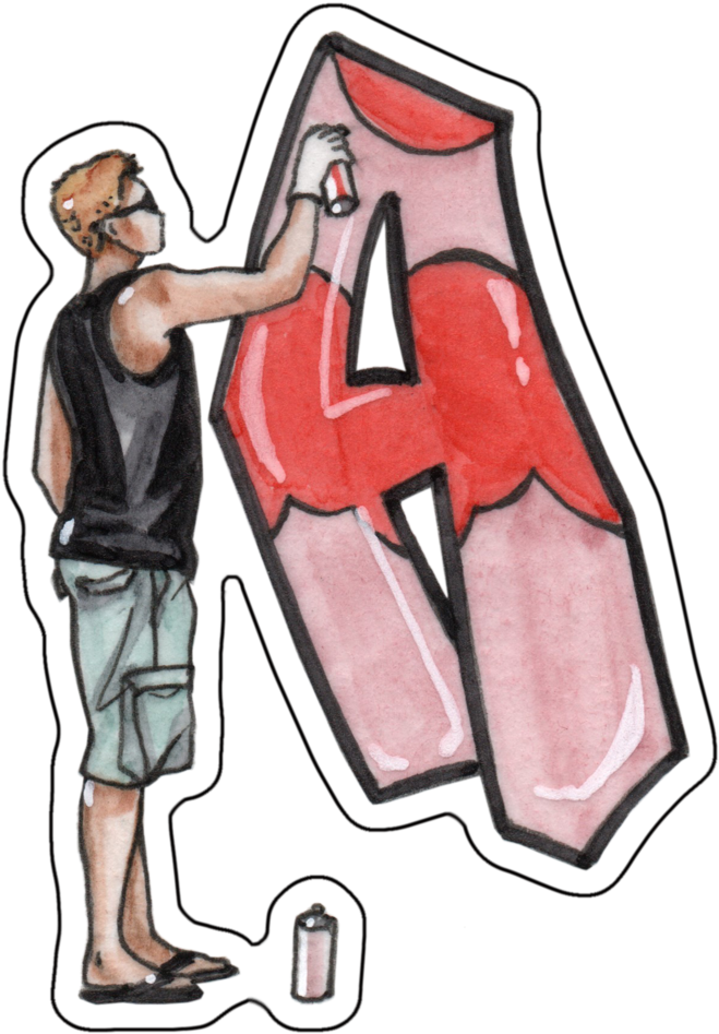 People Graffiti Png Clipart (1024x1024), Png Download