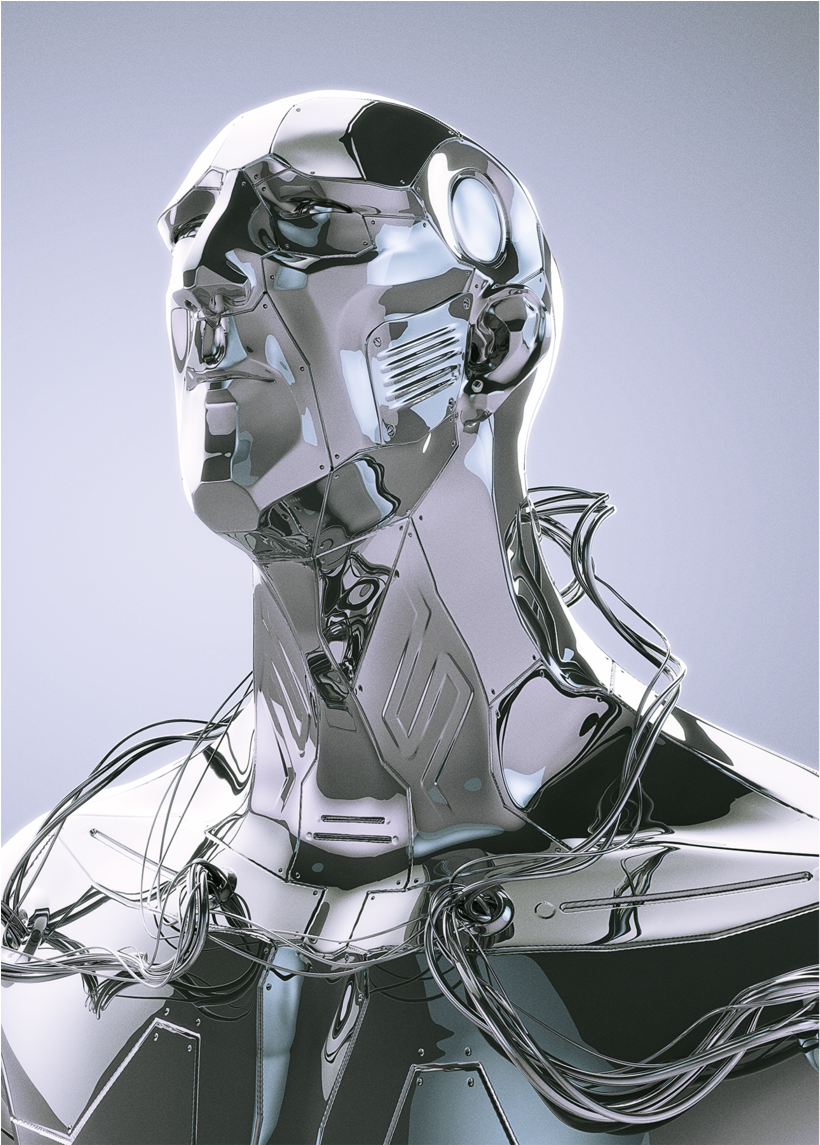 Sad Robot Landscape5 Clipart (1000x1144), Png Download