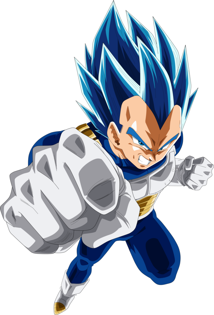 Fan Art Vegeta Blue Clipart (737x1084), Png Download
